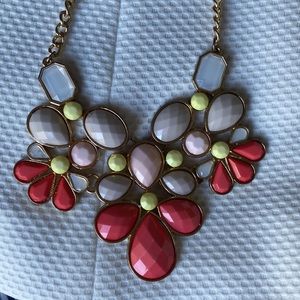 Statement pastel necklace.